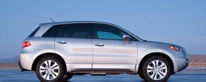 Preview wallpaper acura, rdx, silver metallic, side view, jeep, style, cars, reflection, wet asphalt