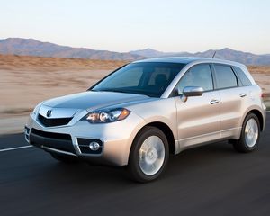 Preview wallpaper acura, rdx, white, jeep, side view, auto, speed, style, mountain