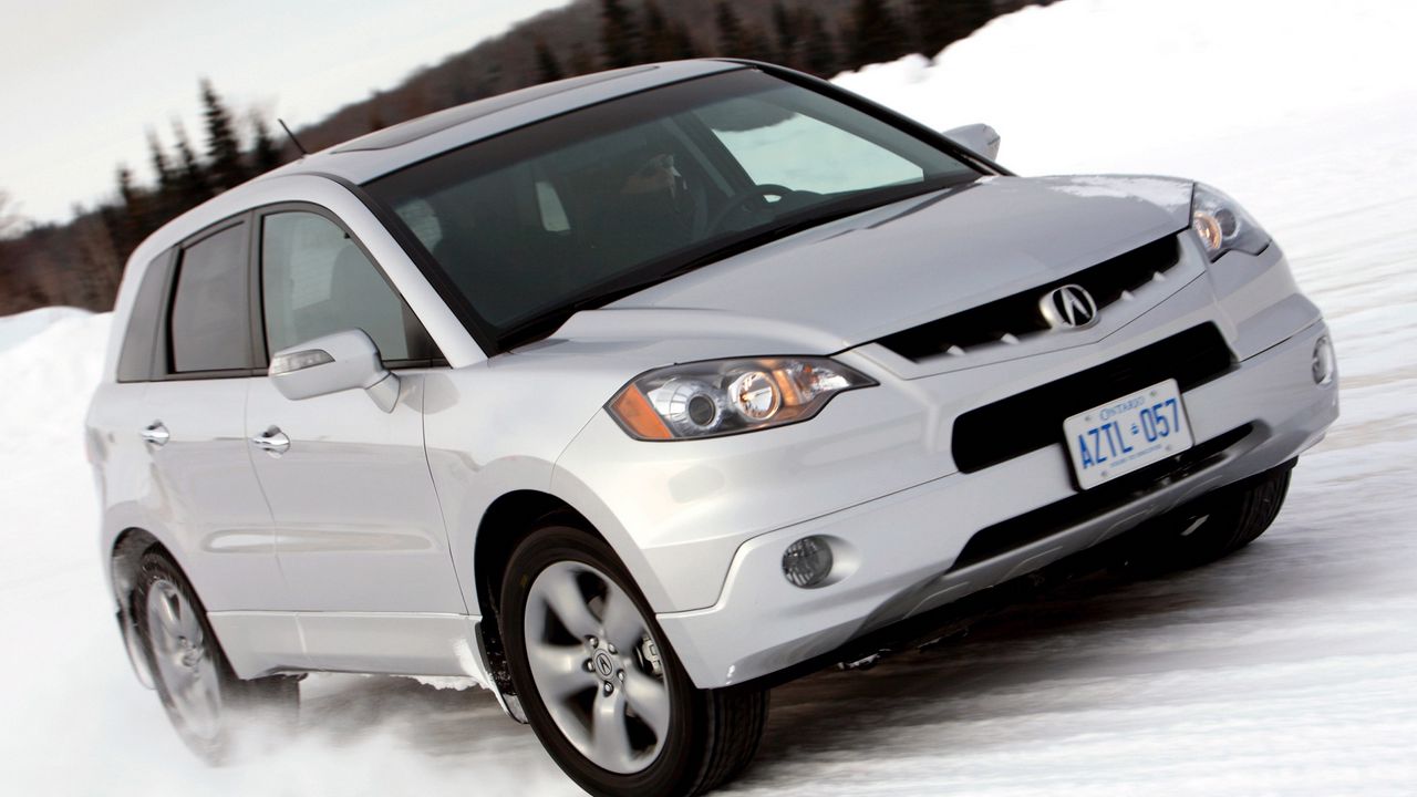 Wallpaper acura, rdx, white, front view, style, cars, snow, nature