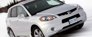 Preview wallpaper acura, rdx, white, front view, style, cars, snow, nature