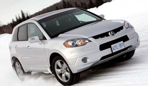 Preview wallpaper acura, rdx, white, front view, style, cars, snow, nature