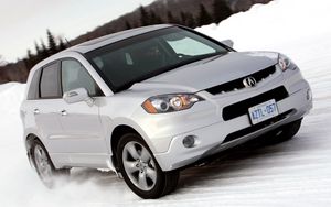 Preview wallpaper acura, rdx, white, front view, style, cars, snow, nature