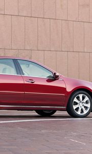 Preview wallpaper acura, rl, 2008, red, side view, sedan, style, cars