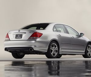 Preview wallpaper acura, rl, a-spec, metallic silver, rear view, style, auto, reflection, water