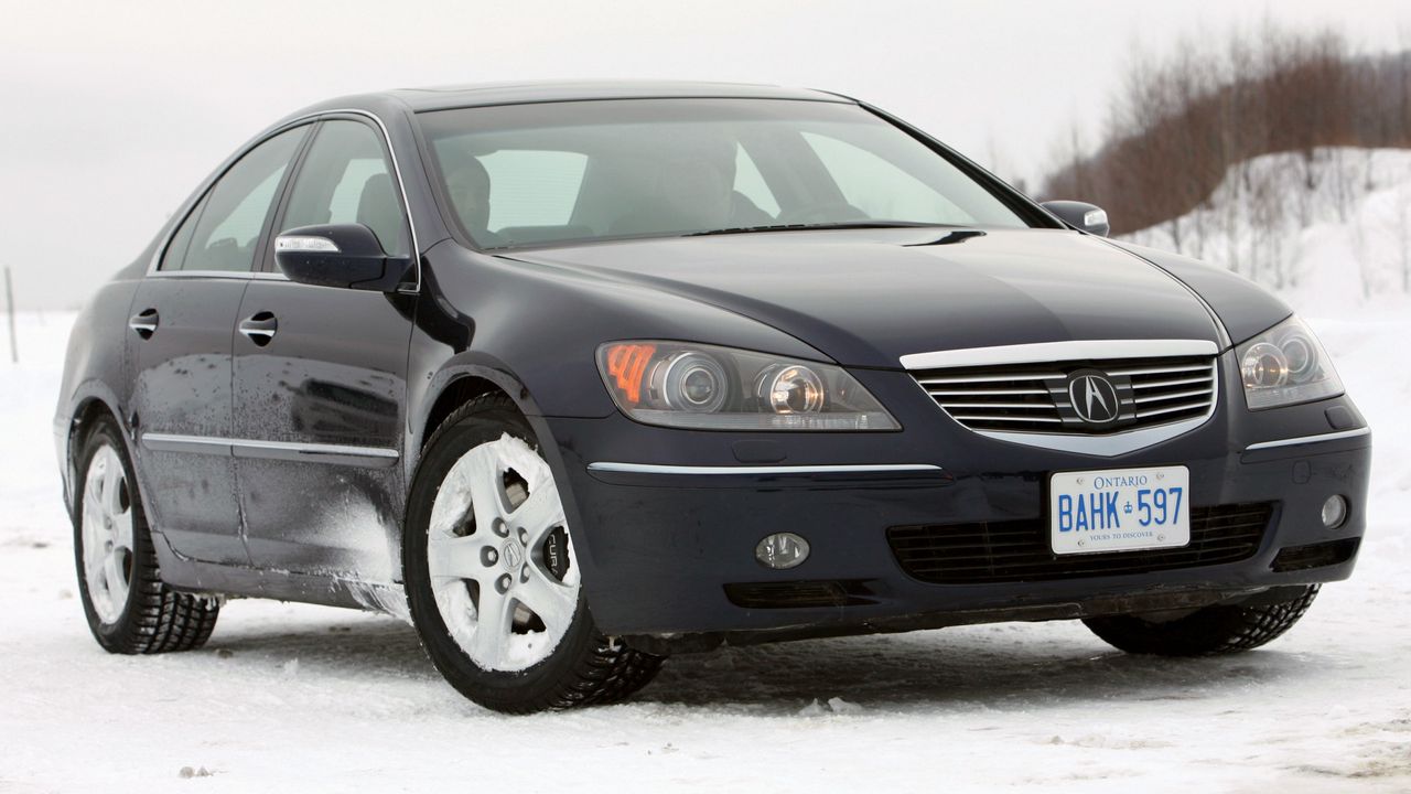 Wallpaper acura, rl, black, front view, auto, snow, style