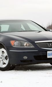 Preview wallpaper acura, rl, black, front view, auto, snow, style