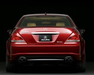 Preview wallpaper acura, rl, concept, 2005, red, rear view, style, auto