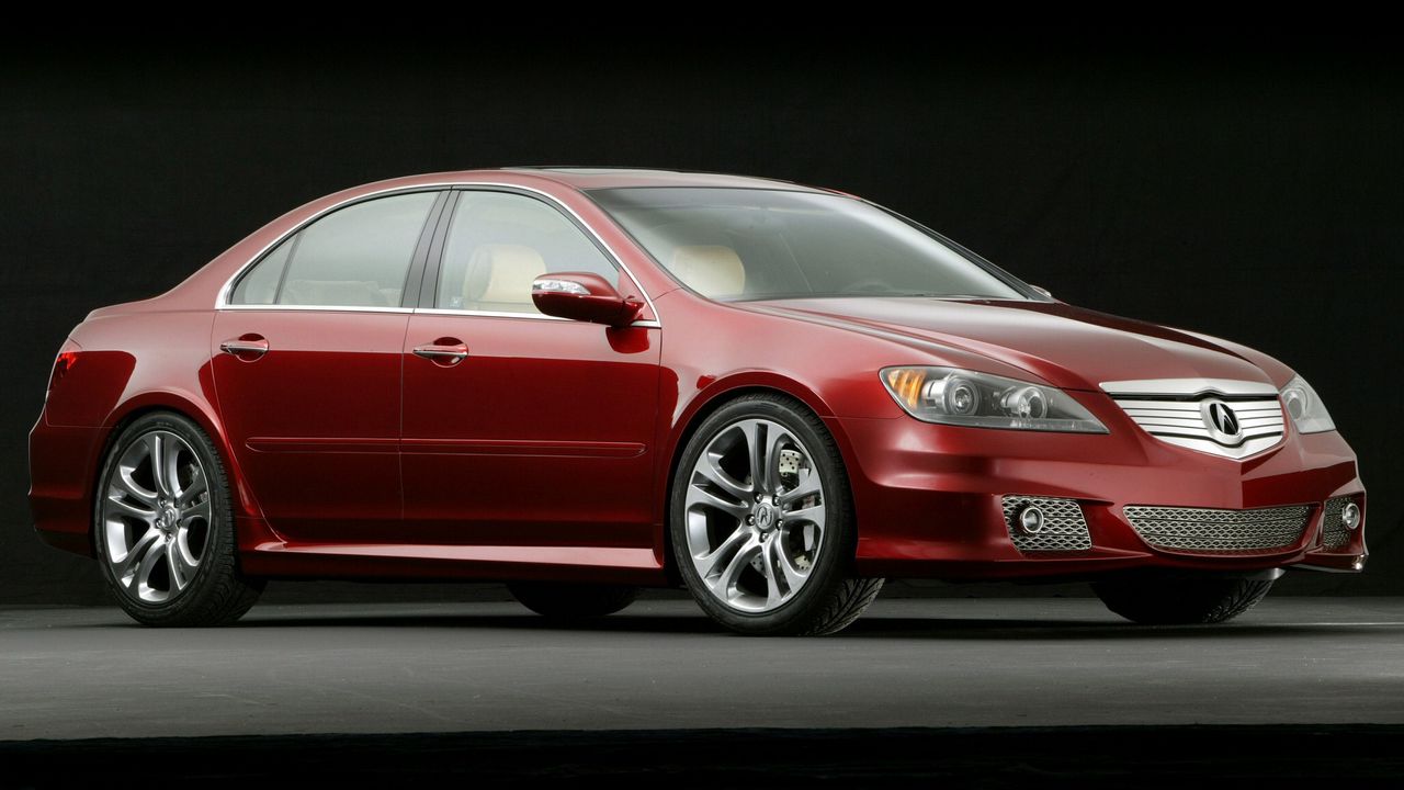 Wallpaper acura, rl, concept, 2005, red, side view, style, cars