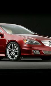 Preview wallpaper acura, rl, concept, 2005, red, side view, style, cars