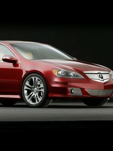 Preview wallpaper acura, rl, concept, 2005, red, side view, style, cars