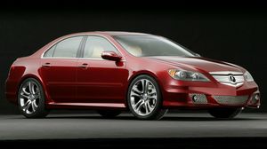 Preview wallpaper acura, rl, concept, 2005, red, side view, style, cars