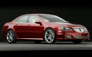 Preview wallpaper acura, rl, concept, 2005, red, side view, style, cars