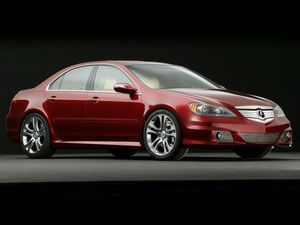 Preview wallpaper acura, rl, concept, 2005, red, side view, style, cars