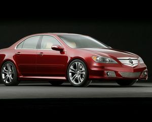 Preview wallpaper acura, rl, concept, 2005, red, side view, style, cars