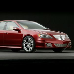 Preview wallpaper acura, rl, concept, 2005, red, side view, style, cars