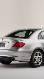Preview wallpaper acura, rl, gray metallic, rear view, style, car