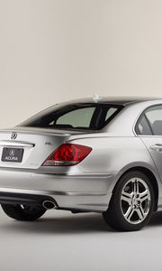 Preview wallpaper acura, rl, gray metallic, rear view, style, car