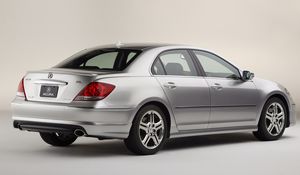 Preview wallpaper acura, rl, gray metallic, rear view, style, car