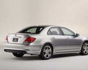 Preview wallpaper acura, rl, gray metallic, rear view, style, car