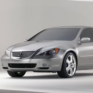 Preview wallpaper acura, rl, gray metallic, front view, style, cars, concept