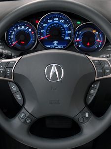 Preview wallpaper acura rl, interior, steering wheel, speedometer