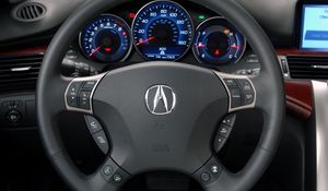 Preview wallpaper acura rl, interior, steering wheel, speedometer