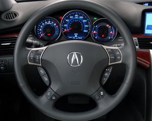 Preview wallpaper acura rl, interior, steering wheel, speedometer