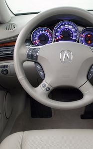 Preview wallpaper acura rl, interior, steering wheel, speedometer