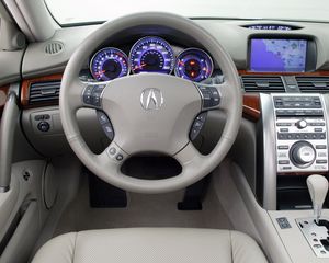 Preview wallpaper acura rl, interior, steering wheel, speedometer