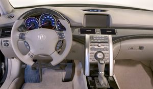 Preview wallpaper acura rl, interior, steering wheel, speedometer