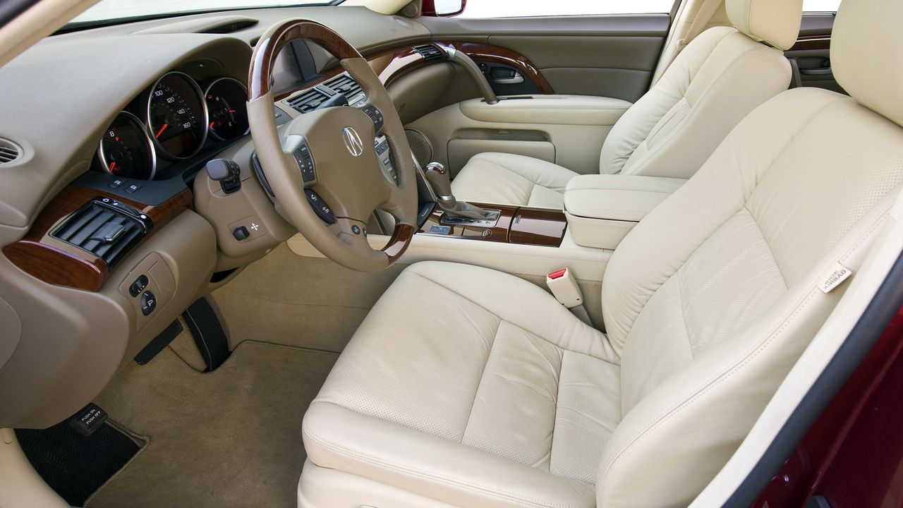Wallpaper acura rl, interior, steering wheel, speedometer