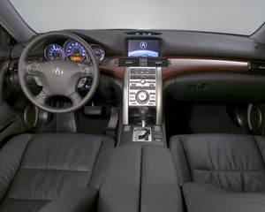 Preview wallpaper acura rl, interior, steering wheel, speedometer