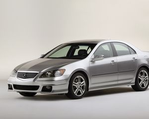 Preview wallpaper acura, rl, metallic gray, side view, style, auto