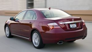 Preview wallpaper acura, rl, red, rear view, style, cars, speed, asphalt