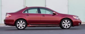 Preview wallpaper acura, rl, red, side view, auto, style