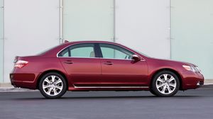Preview wallpaper acura, rl, red, side view, auto, style