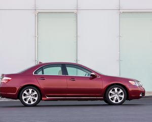 Preview wallpaper acura, rl, red, side view, auto, style