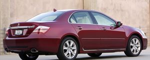 Preview wallpaper acura, rl, red, side view, sedan, style, cars