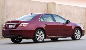 Preview wallpaper acura, rl, red, side view, sedan, style, cars
