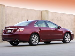 Preview wallpaper acura, rl, red, side view, sedan, style, cars