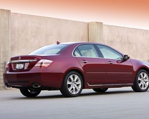 Preview wallpaper acura, rl, red, side view, sedan, style, cars