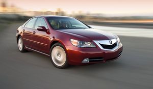 Preview wallpaper acura, rl, red, side view, style, cars, speed, city