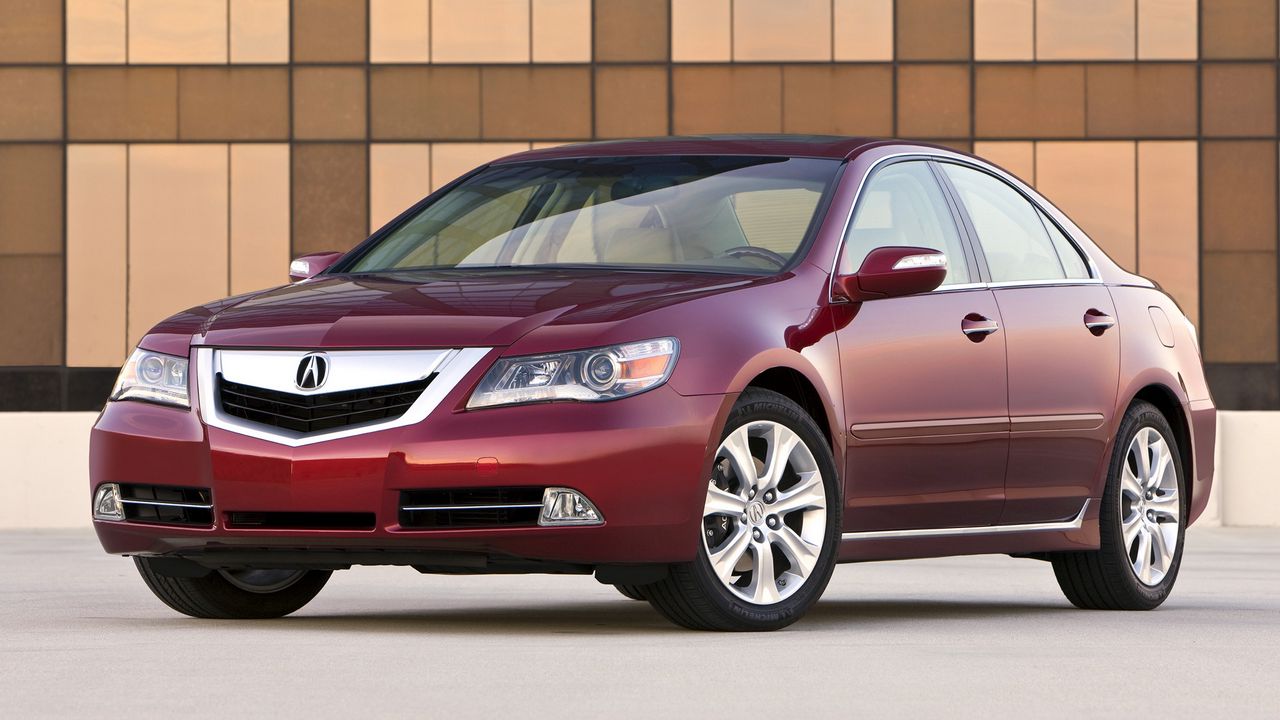 Wallpaper acura, rl, red, front view, style, sedan, auto