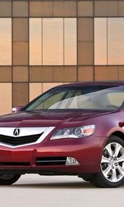 Preview wallpaper acura, rl, red, front view, style, sedan, auto