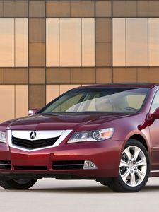 Preview wallpaper acura, rl, red, front view, style, sedan, auto