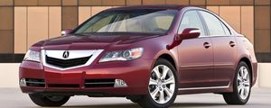 Preview wallpaper acura, rl, red, front view, style, sedan, auto