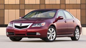 Preview wallpaper acura, rl, red, front view, style, sedan, auto