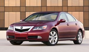 Preview wallpaper acura, rl, red, front view, style, sedan, auto