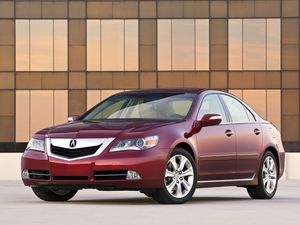 Preview wallpaper acura, rl, red, front view, style, sedan, auto