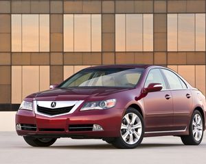 Preview wallpaper acura, rl, red, front view, style, sedan, auto